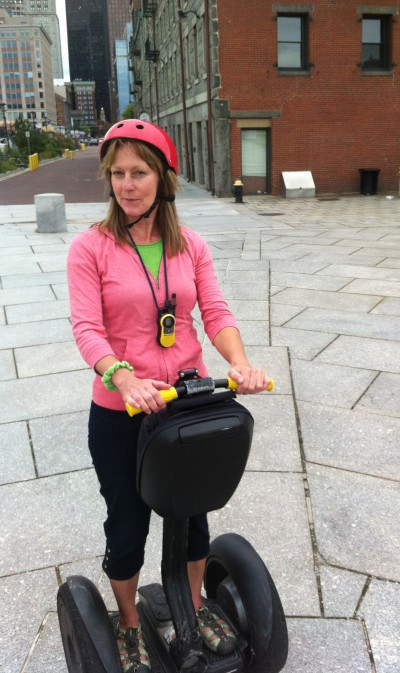 Kris Racina on segway