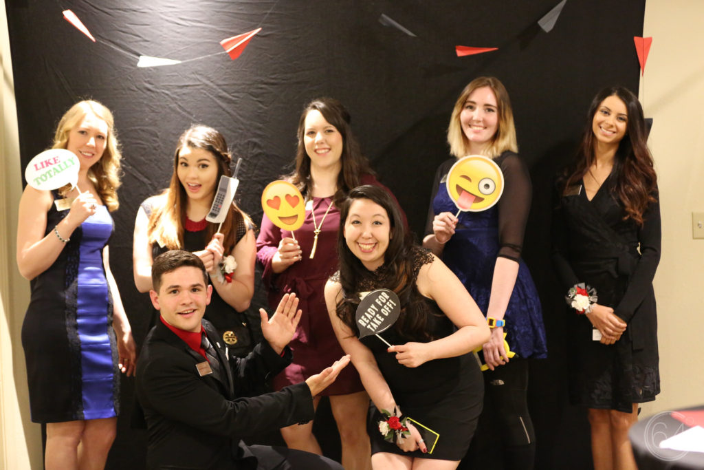 Chelsea is pictured second from the right at Business Leader of the Year 2016