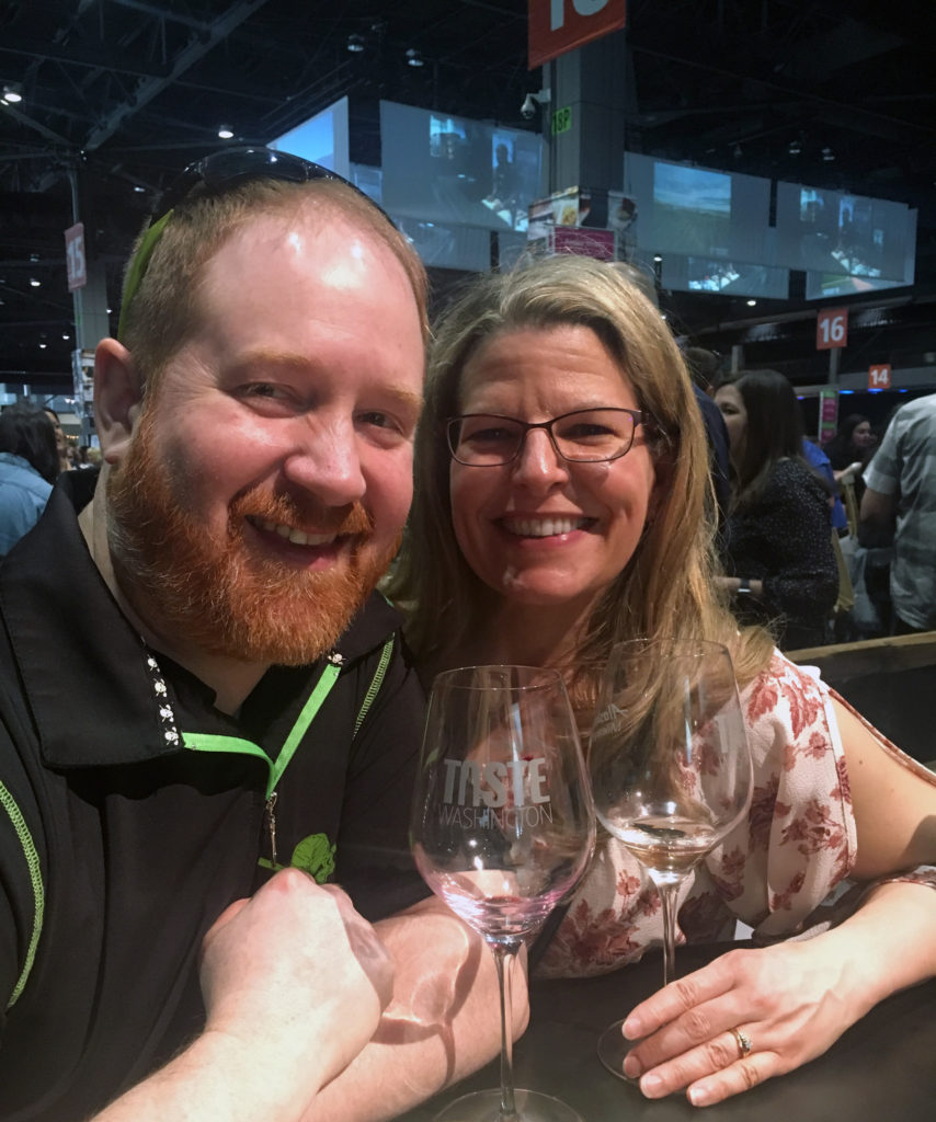 Jim and Emily enjoying time together at the Taste of Washington. Photo by Tom Gross.. 