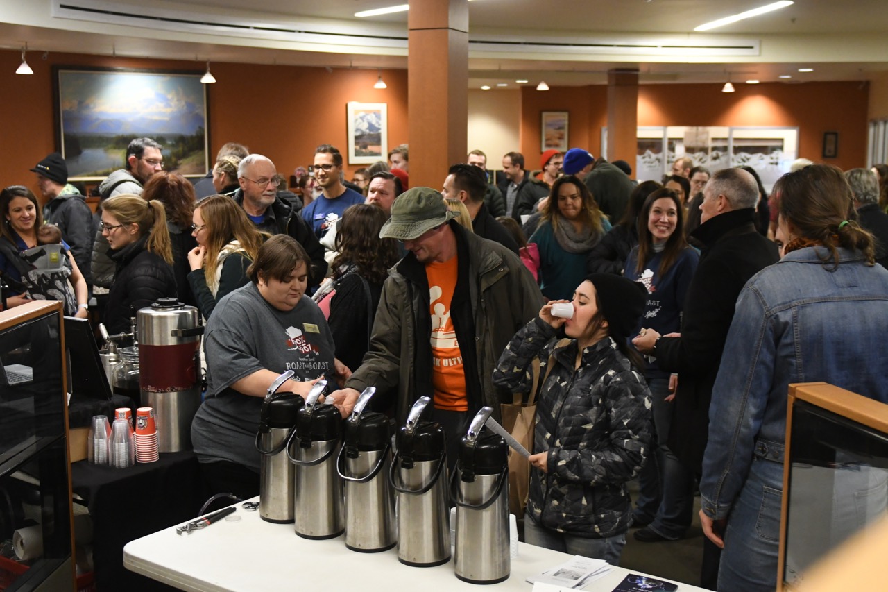 . The Roast and Boast crowd enjoying the delicious samples