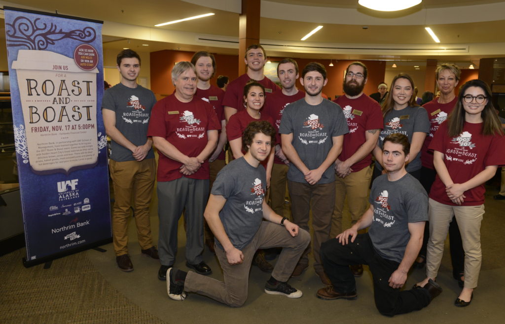 School of Management students and staff. Photo by Greg Martin.