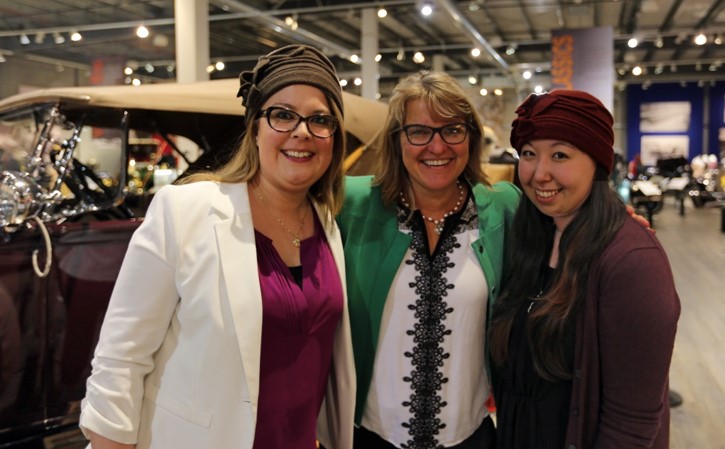 Tara at the Fairbanks Atigun Awards with (left) Robyn Brune, Alyeska's health and safety coordinator, and (center) Michelle Egan, Alyeska's corporate communications director