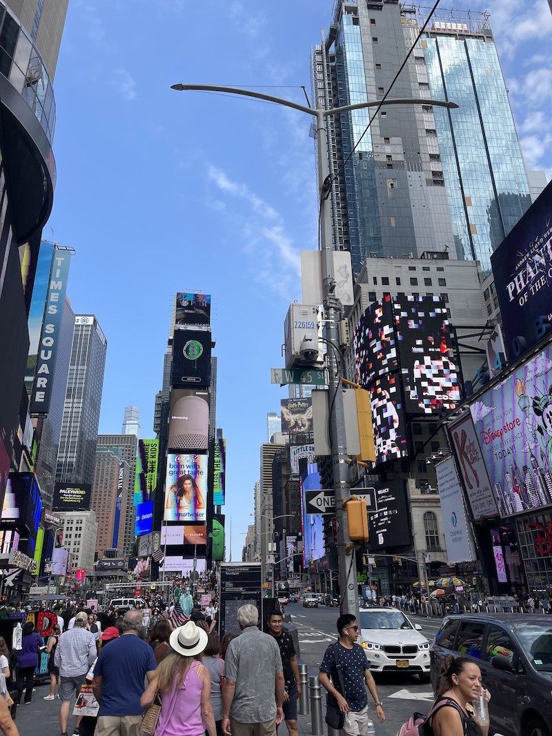 a streetview of Times Square in New York City