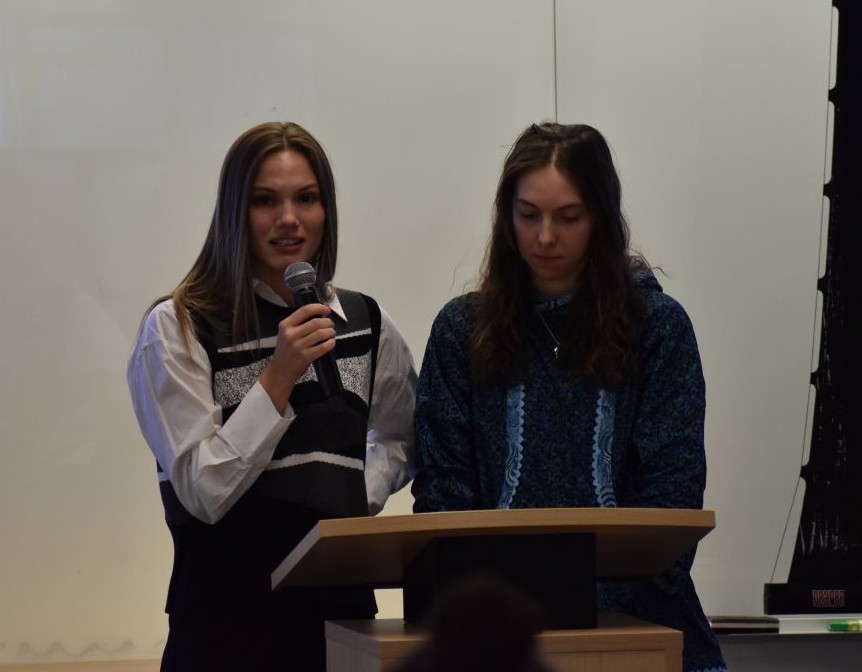 Hope Minnema and Gwen Helms speaking at the 2026 Alaska Native Corporation Seminar at the University of Alaska hosted by the Great Alaskan Accounting People.