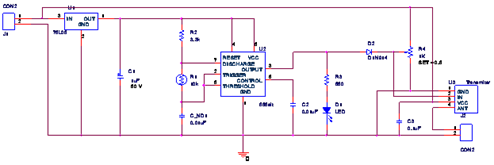Schematic of temperature sensor