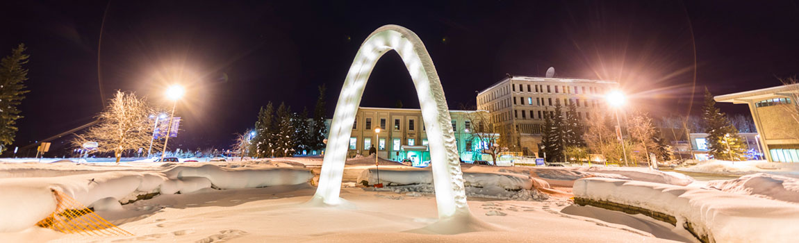 Ice Arch at night