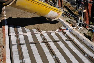 Tundra Tape is embedded in concrete. Photo courtesy of arcticheattech.com.