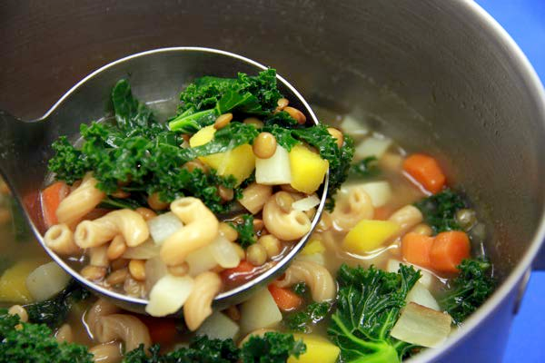 Pot full of vegetables