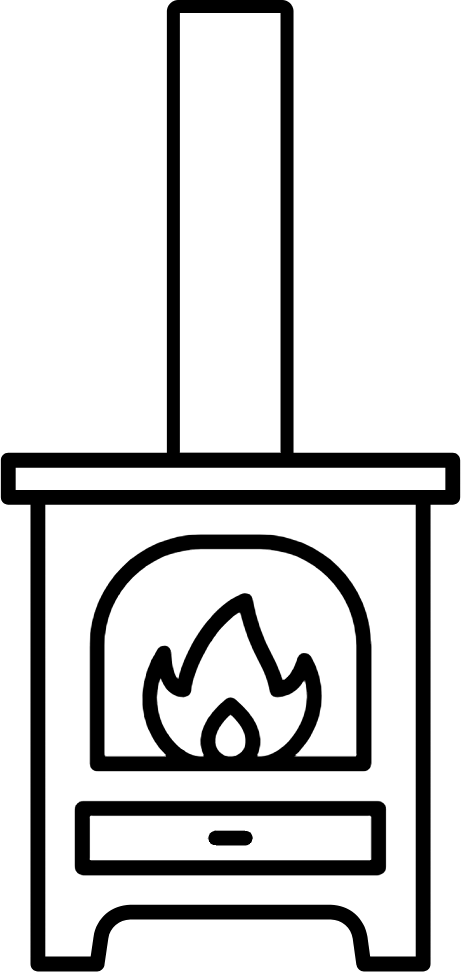 Wood-burning stove graphic