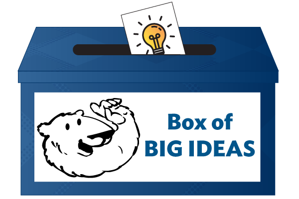 Graphic of a suggestion box