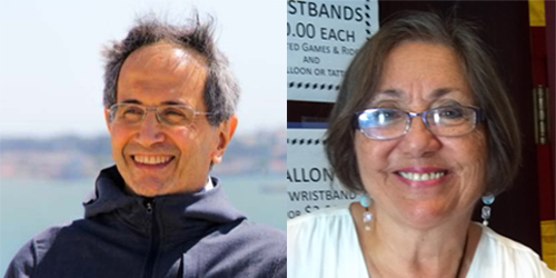 Side by side photos of Dr. David Gerbi and Penina Meghnagi Solomon. Images courtesy of the speakers