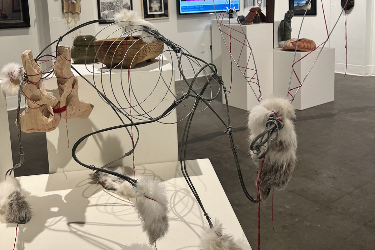 Daisy Balavage's sculpture, "Fate" was awarded third place at the 2025 Juried Student Art Show. UAF photo by Abby Druckenmiller