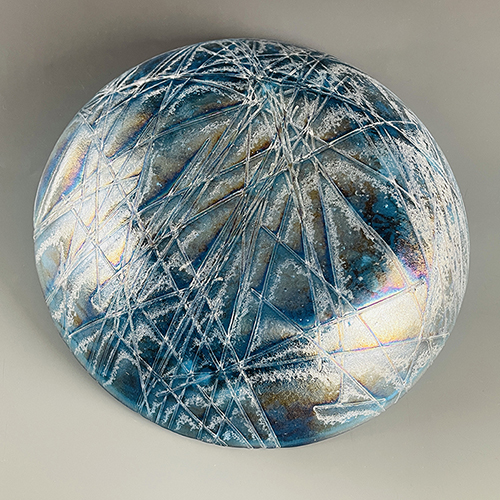 Fused glass sculpture by Wendy Croskrey. Photo courtesy of Croskrey