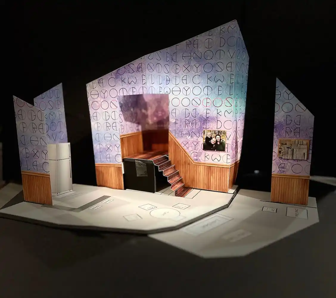 Card model of the set of Tiny Beautiful Things by Kade Mendelowitz