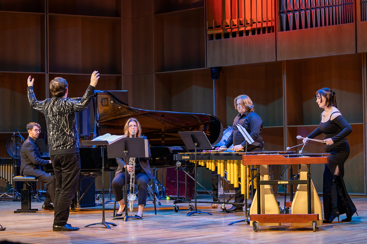 Term Assistant Professor Sean Dowgray leads the Circumpolar Music Series February 21st event at the UAF Davis Concert Hall