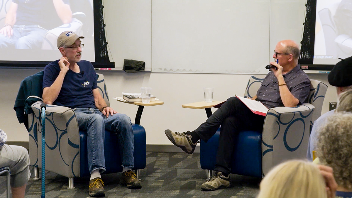 Brian O'Donoghue (left) and Robert Hannon (right). Fairbanks Tall Timbers interview on July 14, 2025. Screenshot.