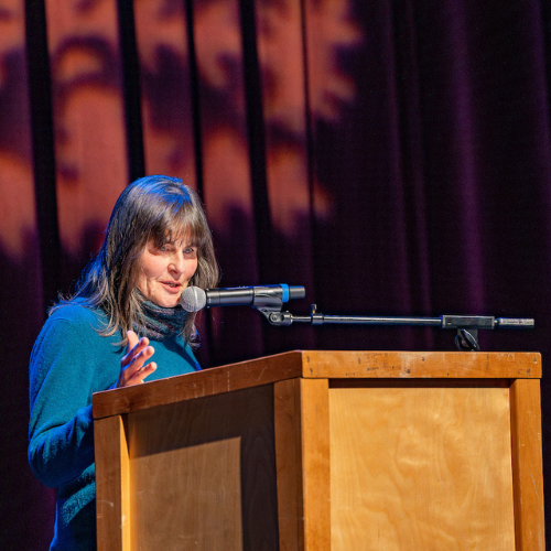 2024 Solstice Poetry Cycle in the Salisbury Theatre, Jan. 30, 2025. (UAF photo by Leif Van Cise)
