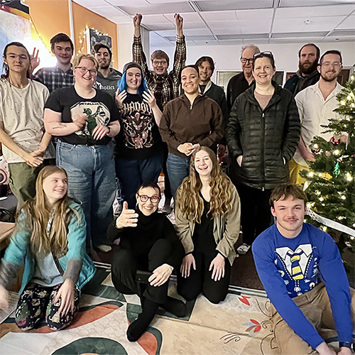 From left to right: Front; Aurora Janoso, Helga Wagenleiter, Ivy Daly, Aiden Summers, Middle: Mason Westerlin, Damien Newlin and friend, Jaiden Rogers, Sarah McConnell and guest, Back: guest, Kohlby Vierthaler, Elliot Andersen, Jim Janoso, Harry McNeal, Garret Braeuer. Photo courtesy of Helga Wagenleiter