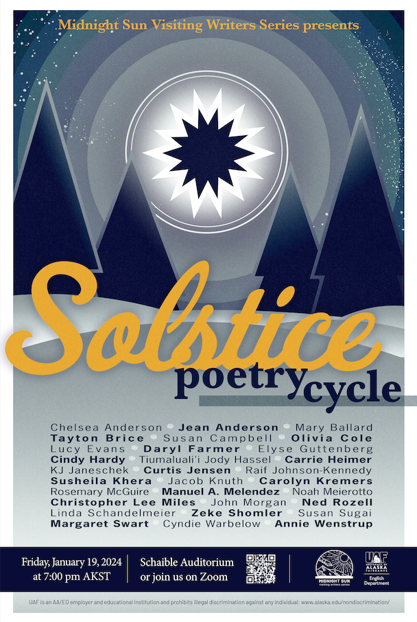 graphic poster for the Solstice Poetry Cycle 2024