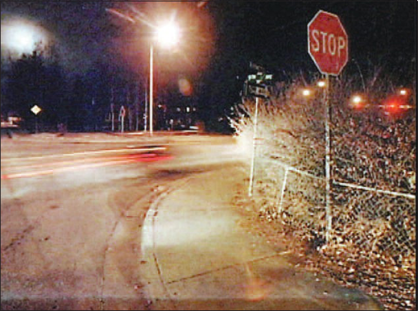 Stop sign at the intersection of Ninth Avenue and Barnette Street.