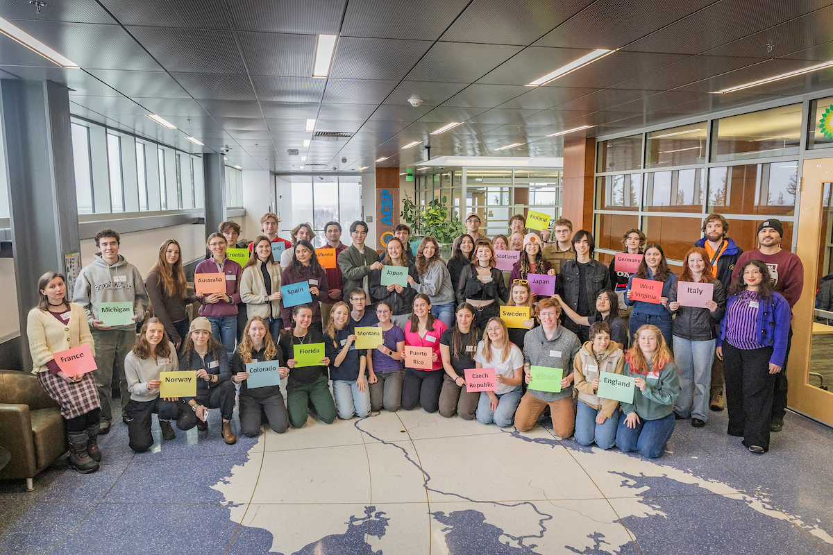 Pre-Departure Orientation Day hosted in the BP Design Theatre for UAF's Study Abroad students accepted into the program for the 2025 Fall semester, Friday, April 11th, 2025. (UAF photo by Leif Van Cise)