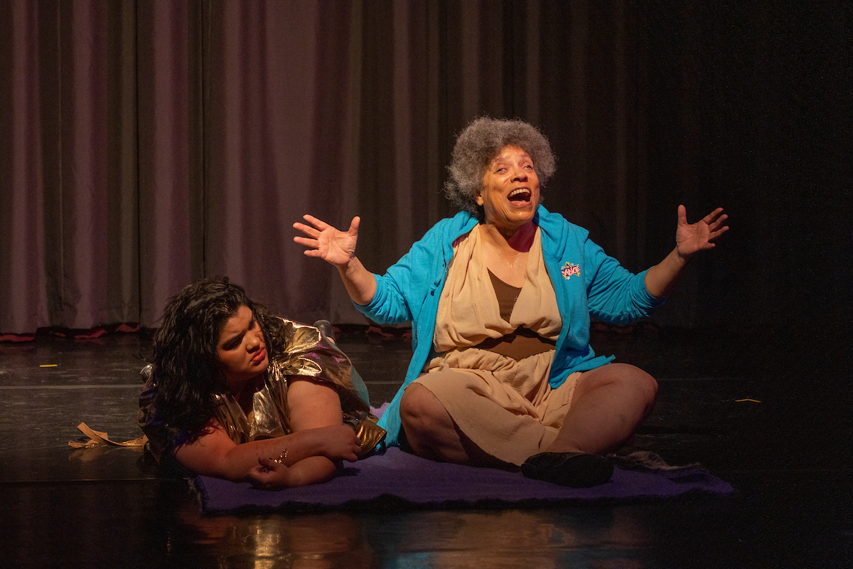 Cast members perform during a dress rehearsal of the UAF Theatre and Film production of Dance Nation Thursday, November 9, 2023 in the UAF Salisbury Theatre. UAF Photo by Eric Engman