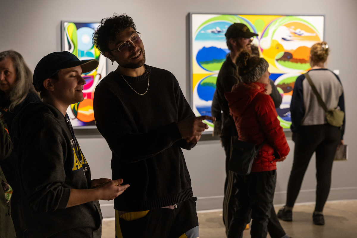 Kyle Agustines presents his Bachelor of Fine Arts thesis exhibition "The Sway of Surroundings" in the University Art Gallery on the UAF campus Friday, November 8, 2024.