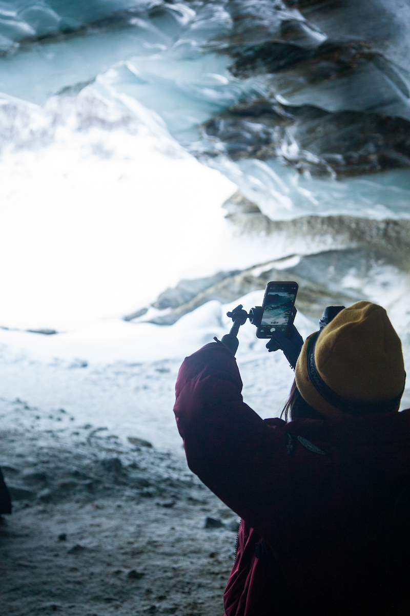 UAF's Wildlife Society Club members embark on a hike to Casner Glacier on November 9, 2024. UAF Photo by Taggart Burkhart