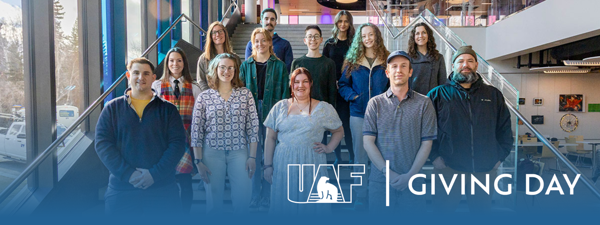 CLA outstanding students from the 2024-2025 academic year pose in Arctic Java. UAF Photo.