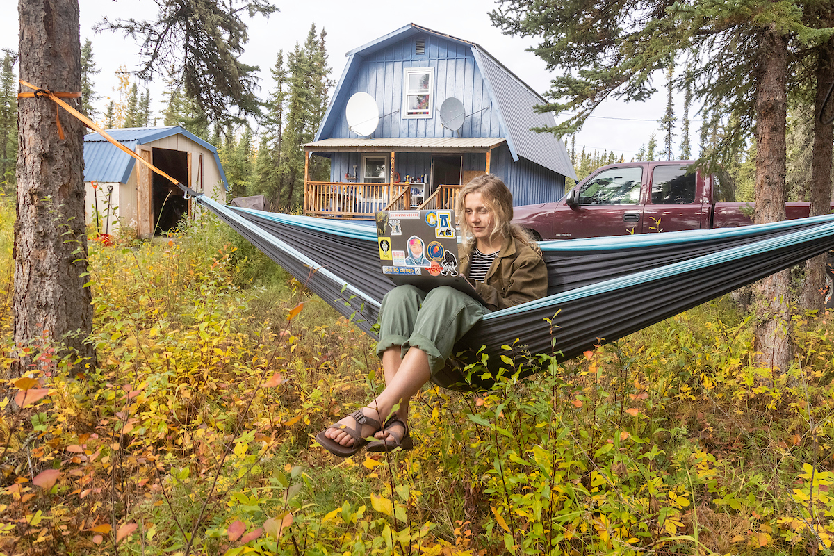 UAF student Sarah Olson for College Tour shoot Wednesday, September 7, 2022. | UAF Photo by Eric Engman