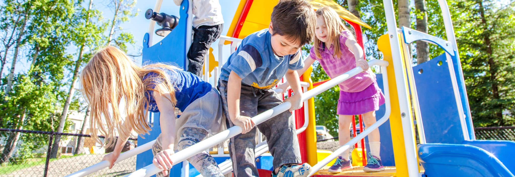 Children playing at a park