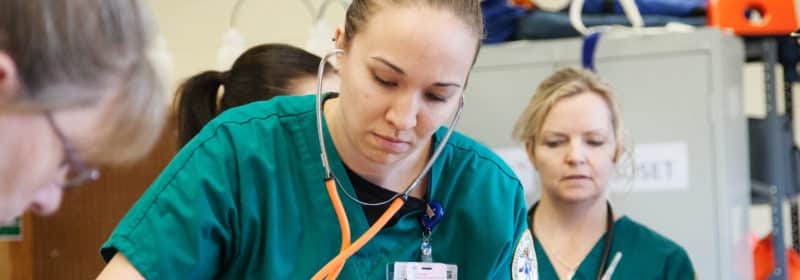 Nurse with a stethoscope