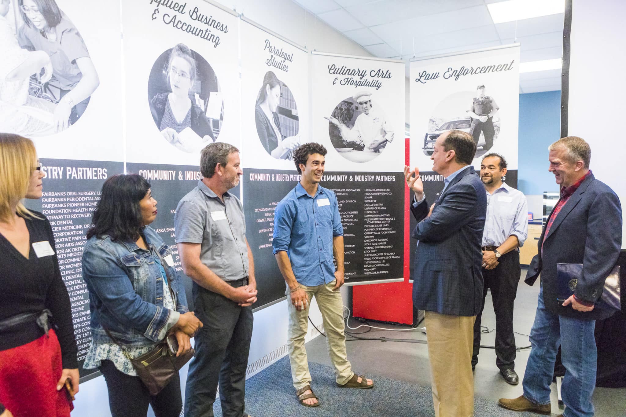 U.S. Secretary of Labor, Alexander Acosta speaks with UAF CTC students, staff, faculty, and community partners at CTC's downtown center.