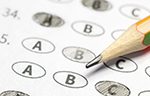 Pencil on an exam sheet