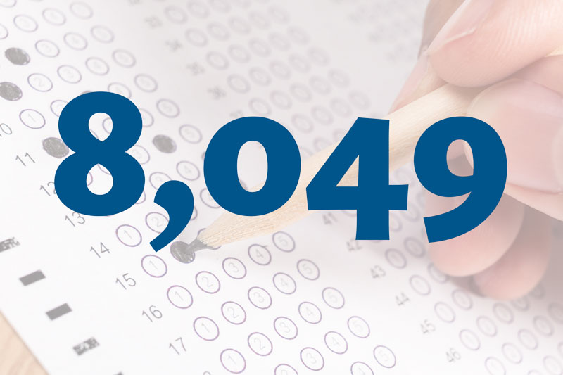 8049 exams proctored