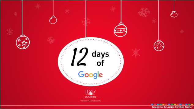 Christmas banner for 12 Days of Google