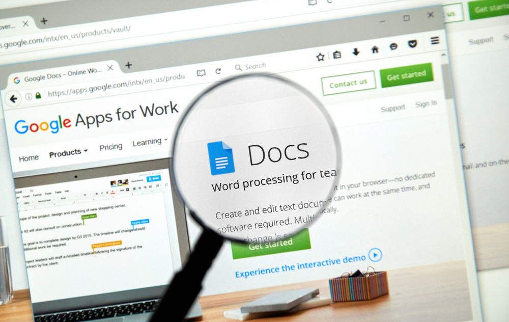 A screenshot from a google docs page