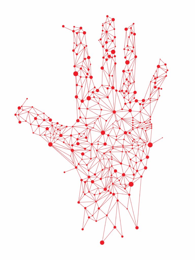 Graph of a hand