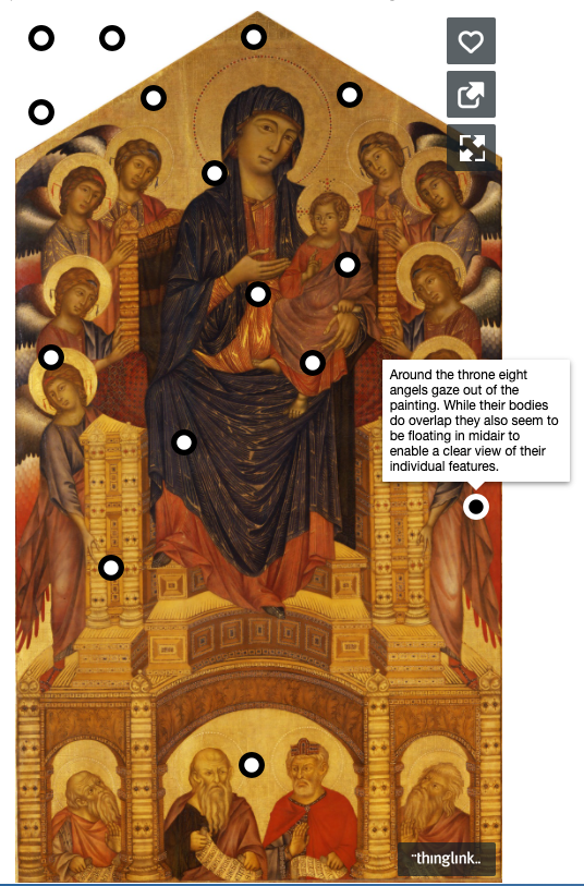 Image above shows a Thinglink embed on the ART 262 site. Thinglink is a tool that allows you to annotate an image and then embed it as an interactive.
