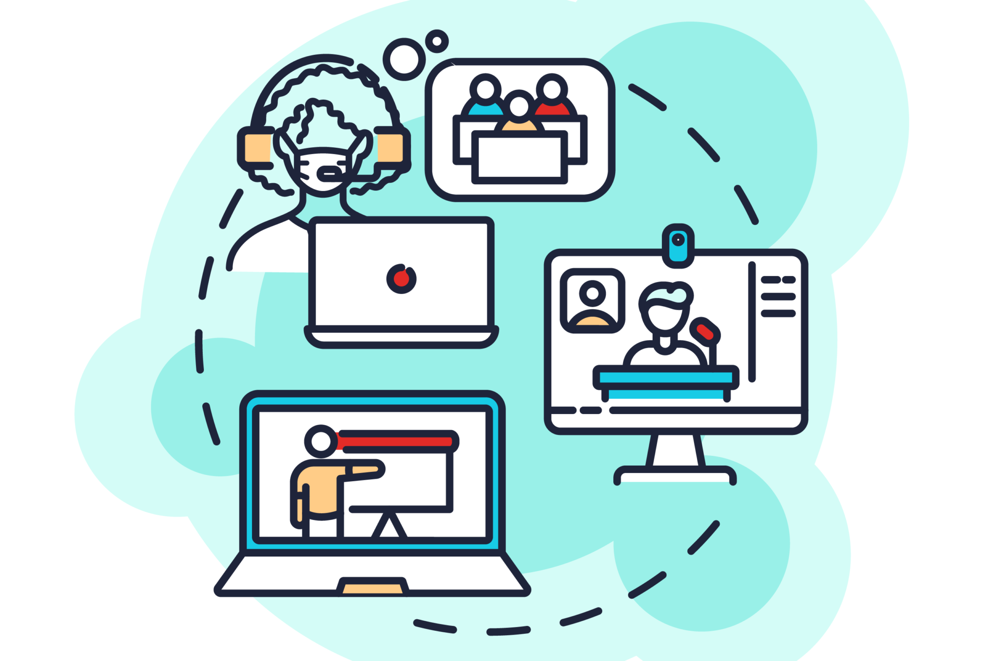 Computers and people icon