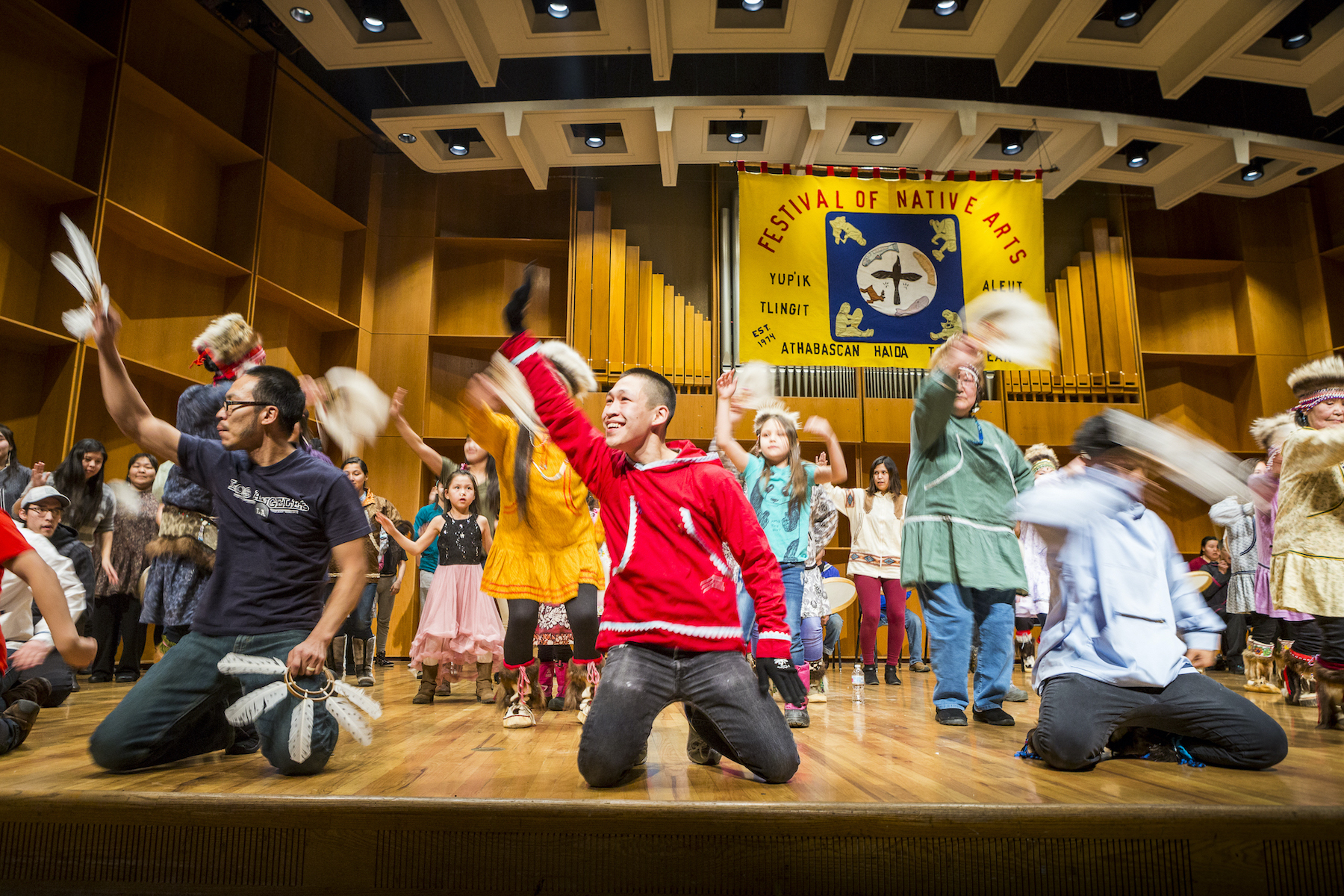 Yup'ik dancers perform at the 2018 festival