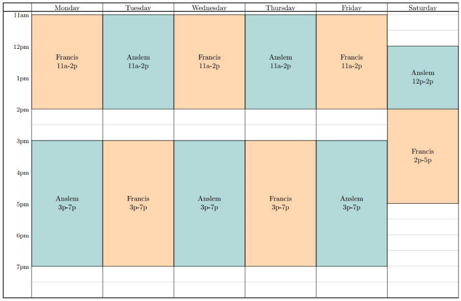 Appt hours