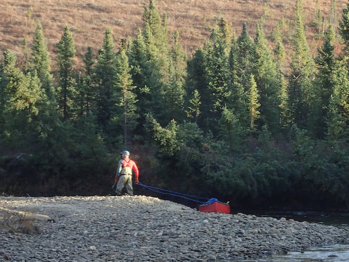 The dashed line of the Arctic Circle