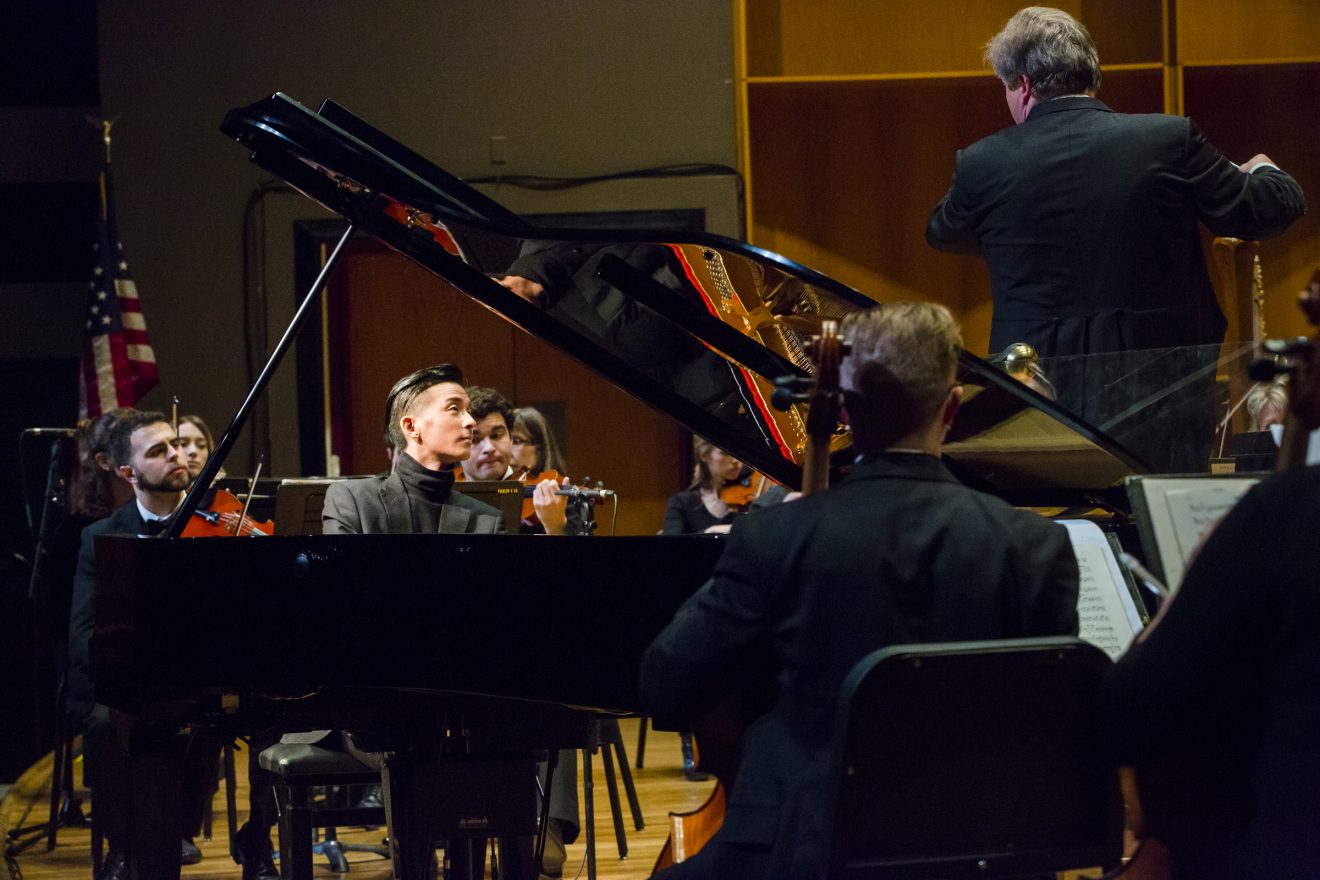 KaJeng Wong of Singapore wins the the first prize and the chamber music prize of the 2018 Alaska International Piano-e-Competition.