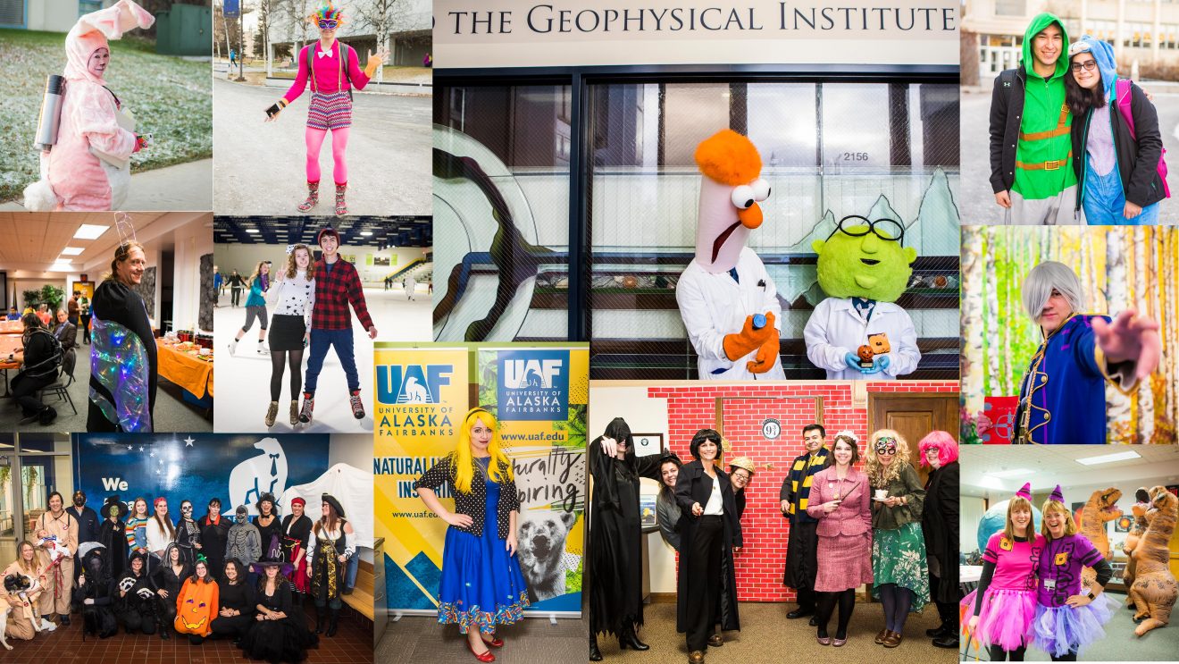 Members of Nanook Nation celebrate this year's Halloween with creative costumes.