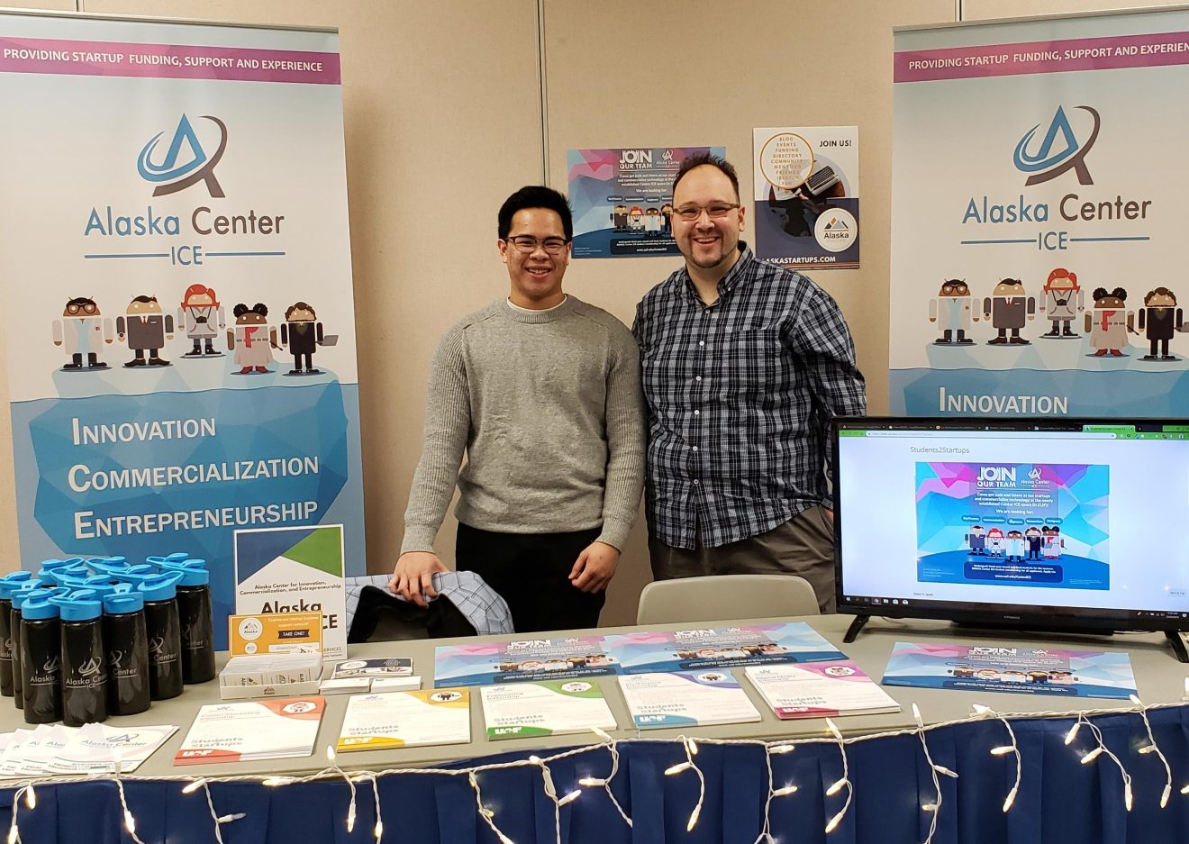 Nigel Sharp and Kernell Snow met potential interns at the UAF Spring Internship Fair, February 20, 2019