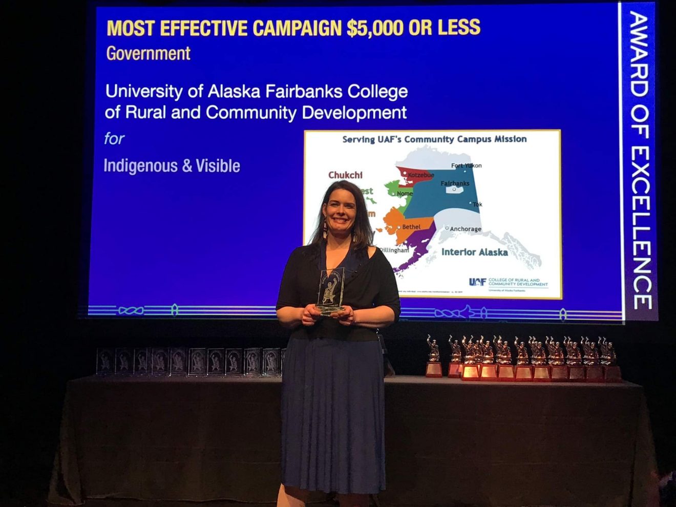 Leona Long receiving Silver Anvil Award of Excellence