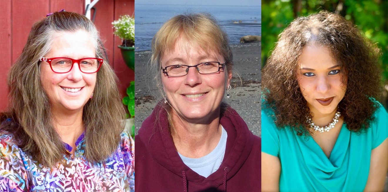 The 2020 Usibelli Award winners, from left: Diane McEachern, Katrin Iken, Jaunelle Celaire