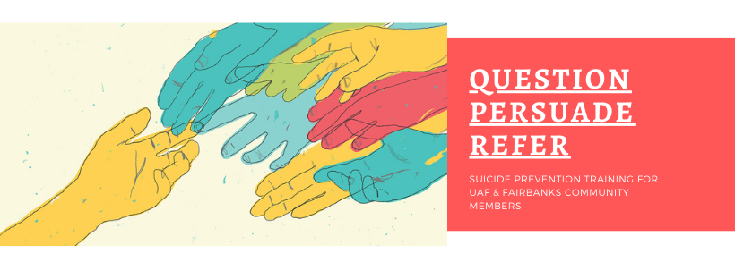 Graphic for question, persuade, refer. Features on several hands reaching out to one hand.