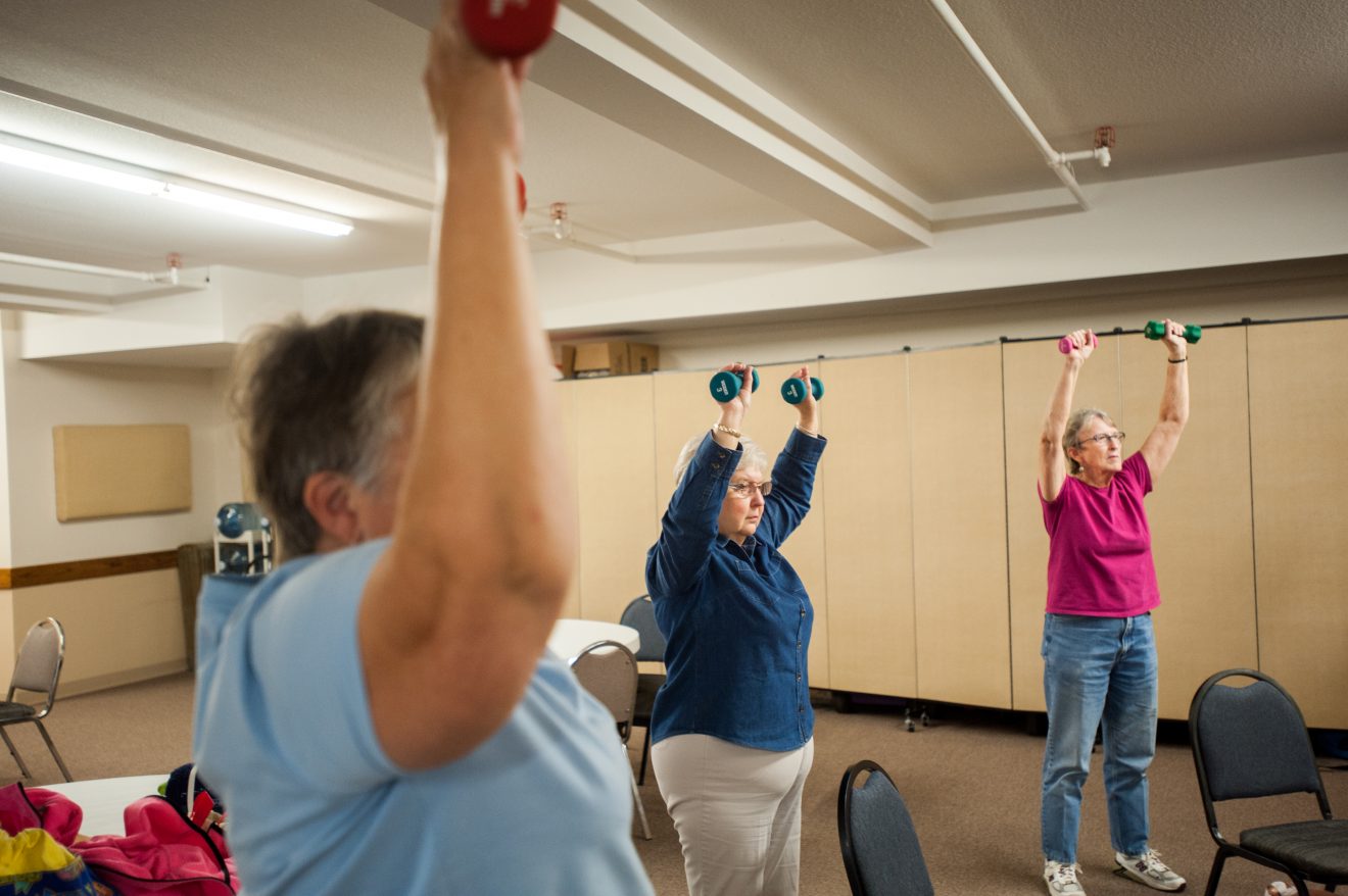 women in exercise class